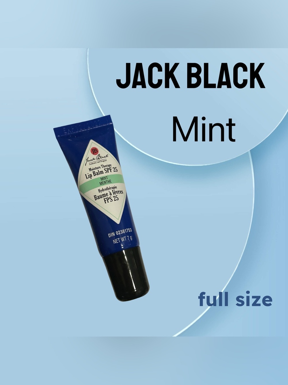 🇺🇸🆕NWOB BLACK JACK | FULL | Unisex Intense Therapy Lip Balm SPF 25 - mint